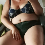 wife tits in nice blue bra