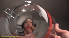 Asian babe drinking her piss from the bowl - N