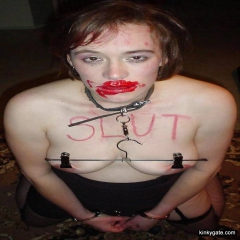 Slaves branded with humiliating texts - N