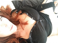 Redhead naked selfies milf - hot fire crotch mature selfshot - N