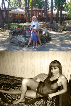 Russian girls in clothes and without. - N