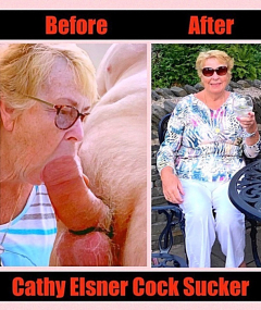 Cock Sucking Slut Cathy Granny Neighbour Giving a Blowjob - N