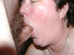 Slut wife Patty McKinney sucking her husband's small dick - N