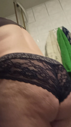 wife ass in nice panties in bathroom - N