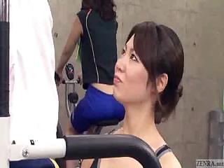 Japanese Trainer Gets Erection At The Gym at DrTuber