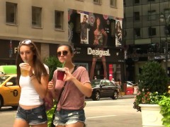 Slim Girl watts Short-Shorts in NY