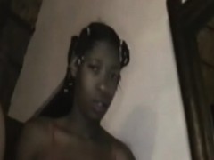 African hottie licks ass and gives head in bedroom