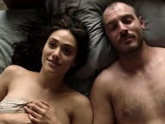 Emmy Rossum tits in a sex scene