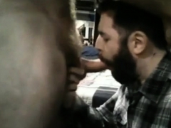 Bearded Guy Gets Facefucked And Swallows Cum