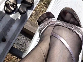 A nylon and foot fetish