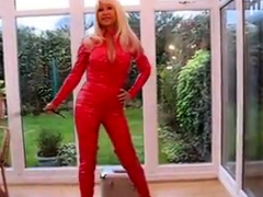 Red PVC Catsuit