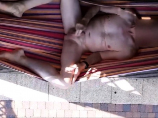 exhibitionist public outdoor cumshot in my hangmat part 2