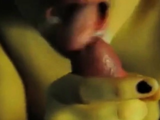 Close up blowjob and a thick cumshot in a thick lips