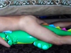 Big inflatable alligator humping cum