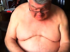 Grandpa Stroke On Webcam