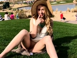 Blonde teens naughty public masturbation outdoors