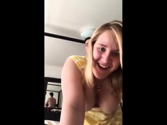 Cute amateur blonde gets fucked from behind