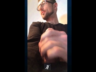 Str8 daddy showing off his cock on cam