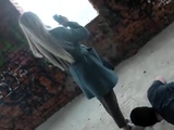 Walk Through An Abandoned House - Humiliates Her Pathetic