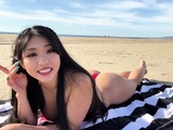 Sexy asian babe toys her ass and masturbates