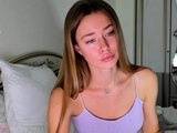 Cute curly brunette solo webcam masturbation